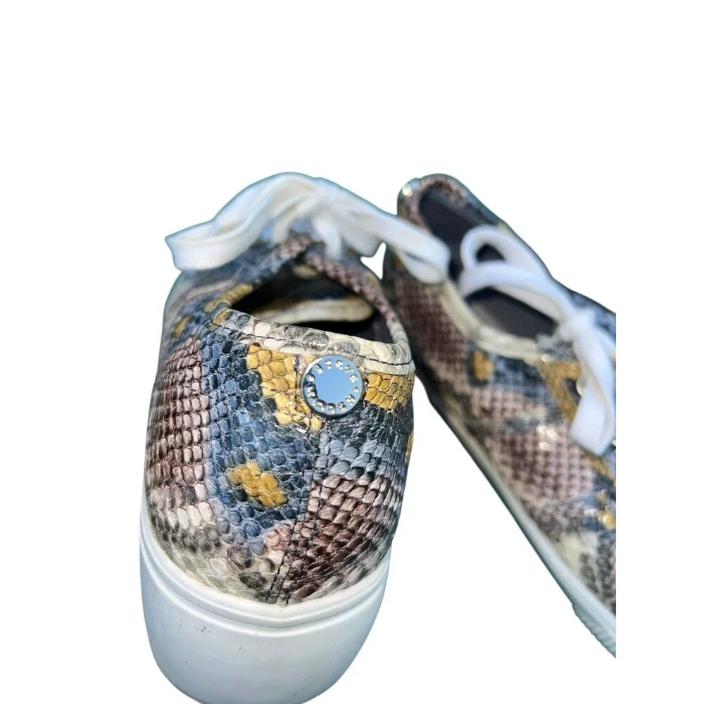 Steve Madden Emmi Women's 8M Platform Snake Print Sneakers VGUC Vegan Colorful